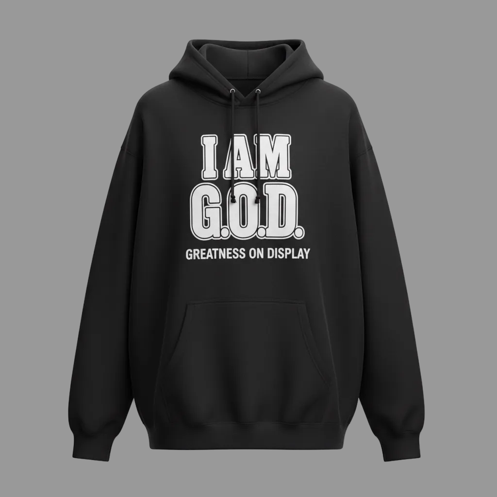 I AM G.O.D. Hoodie — Greatness On Display