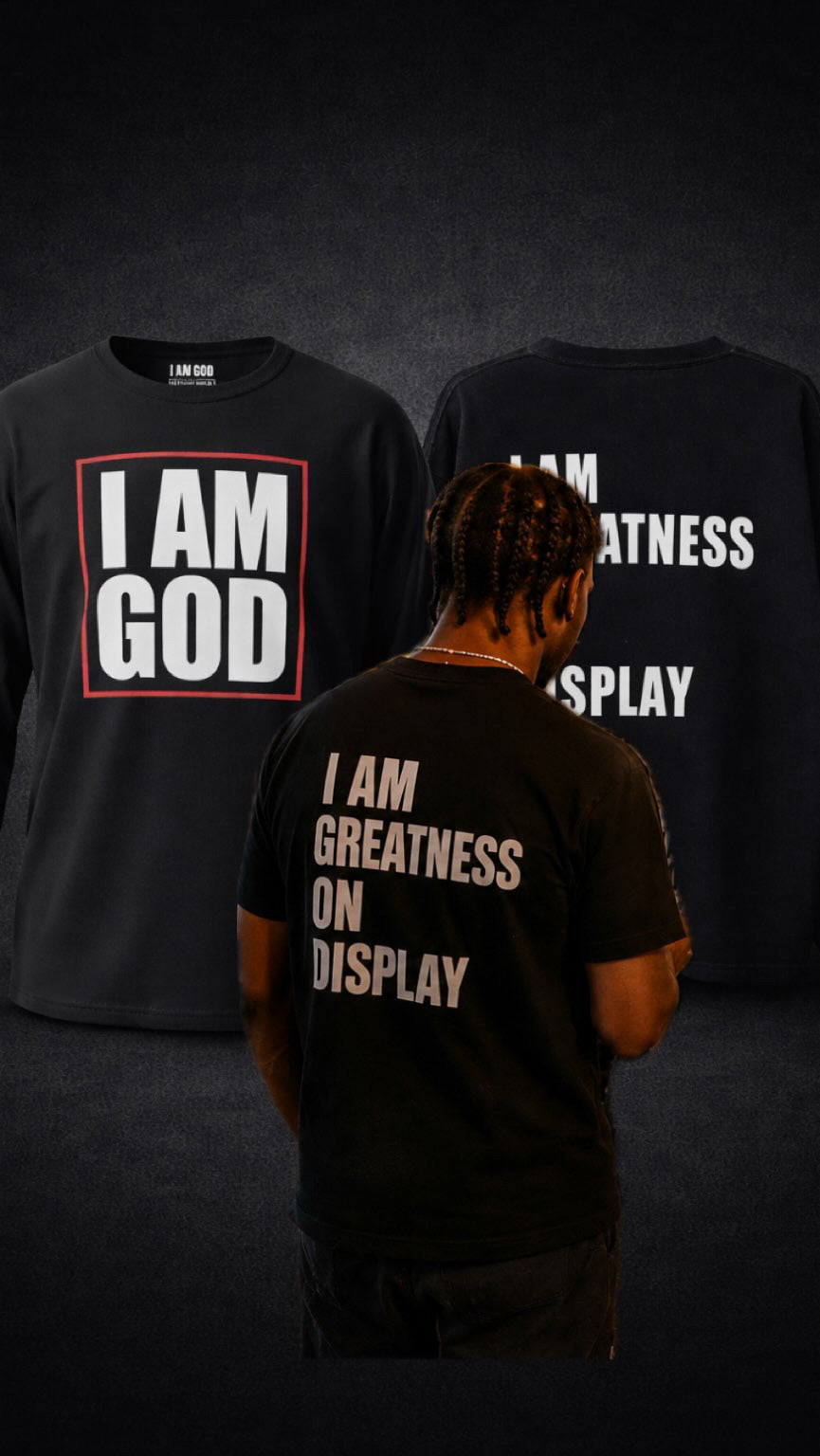 🛍️ I AM G.O.D.™  Short Sleeve Essential Tee (Black)