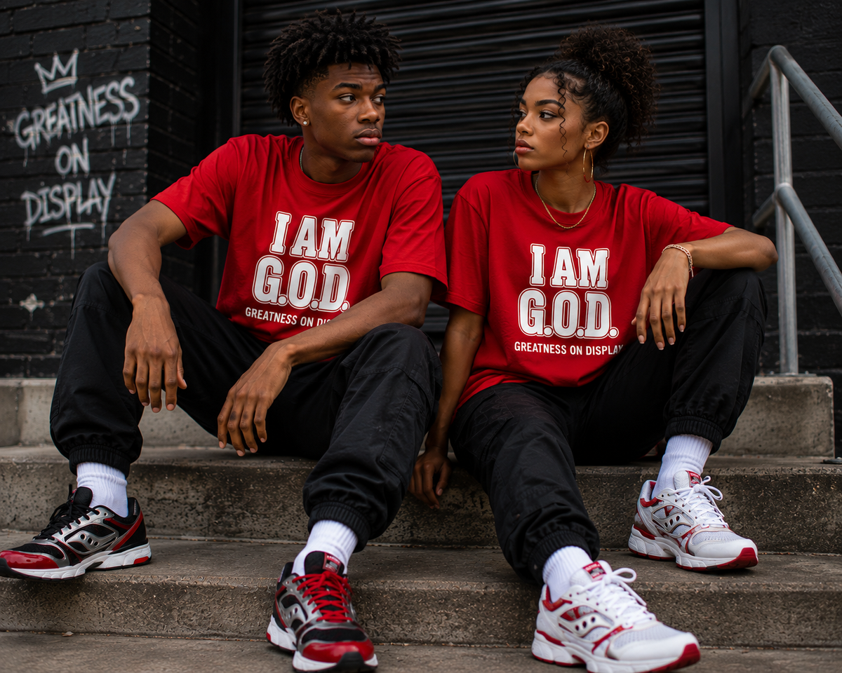I AM G.O.D.™ — Greatness On Display 

This isn’t just something you wear. It’s something you represent.

The I AM G.O.D.™ Tee was created around a simple but powerful idea:

G.O.D. = Greatness On Display.