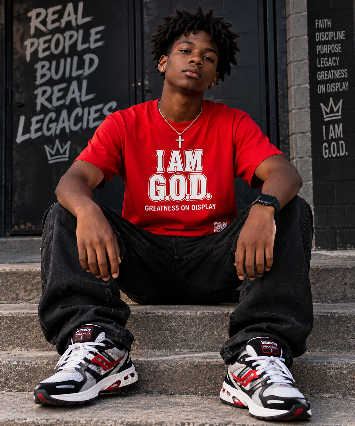 I AM G.O.D.™ — Greatness On Display 

This isn’t just something you wear. It’s something you represent.

The I AM G.O.D.™ Tee was created around a simple but powerful idea:

G.O.D. = Greatness On Display.